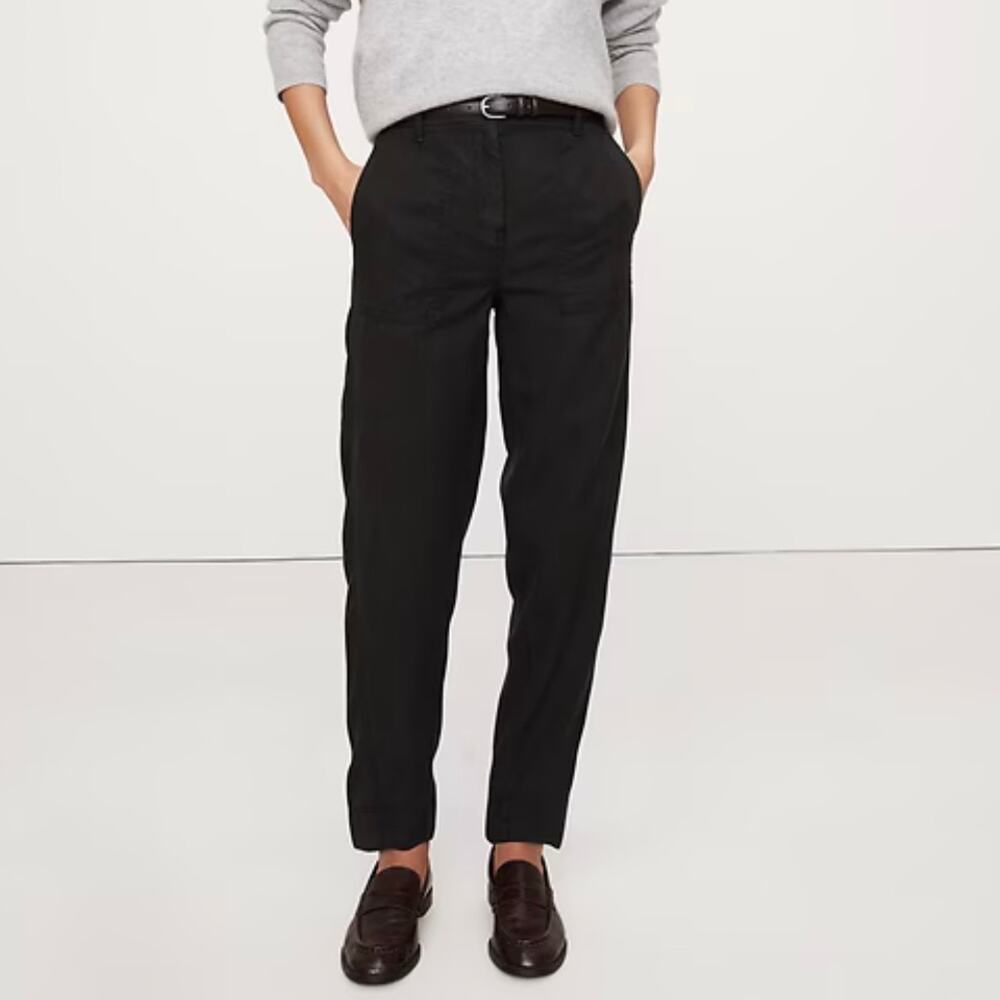 Banana Republic Super Soft Soma High Rise Barrel Pant Black L 713491